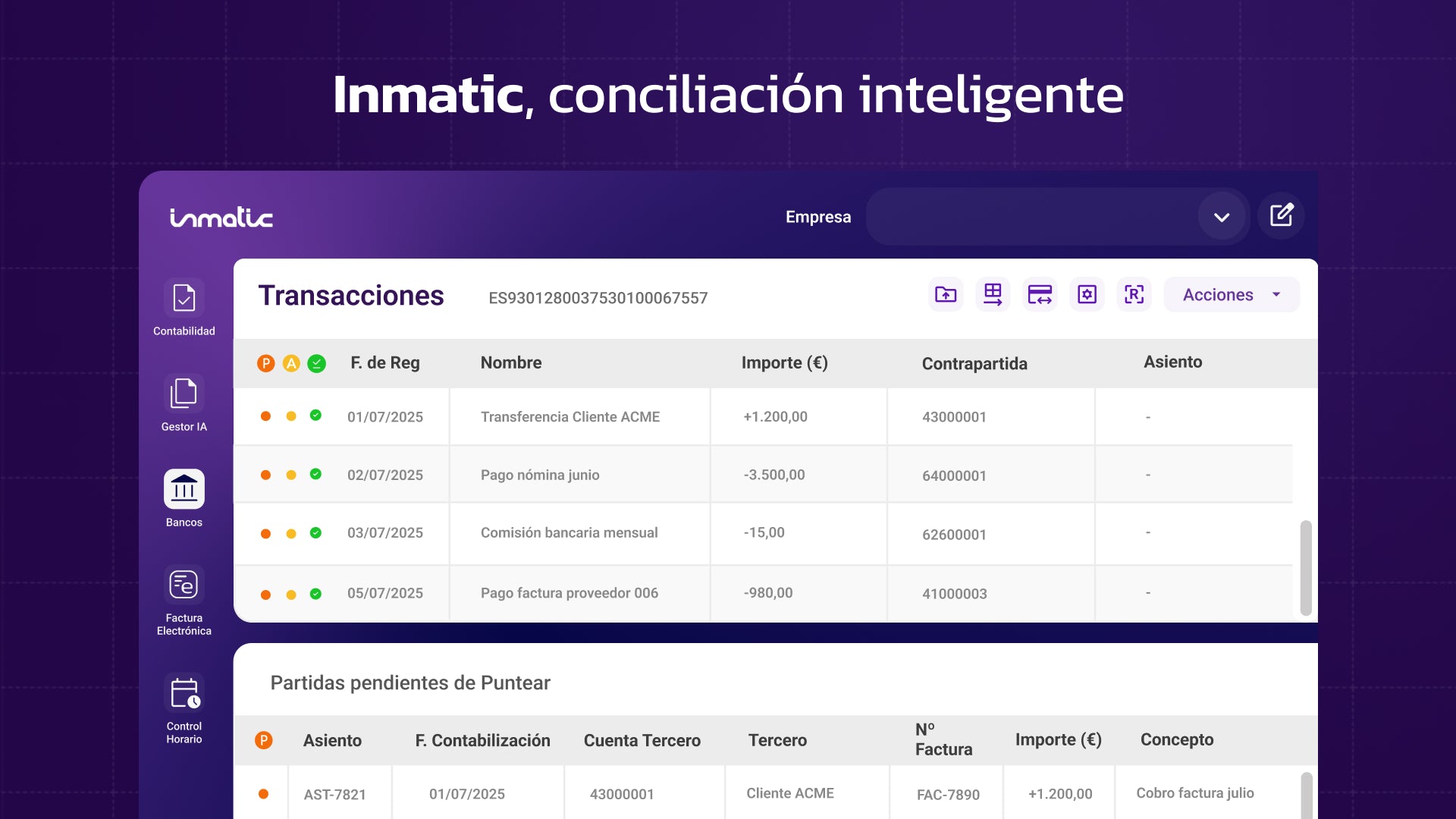 Inmatic - Bancos