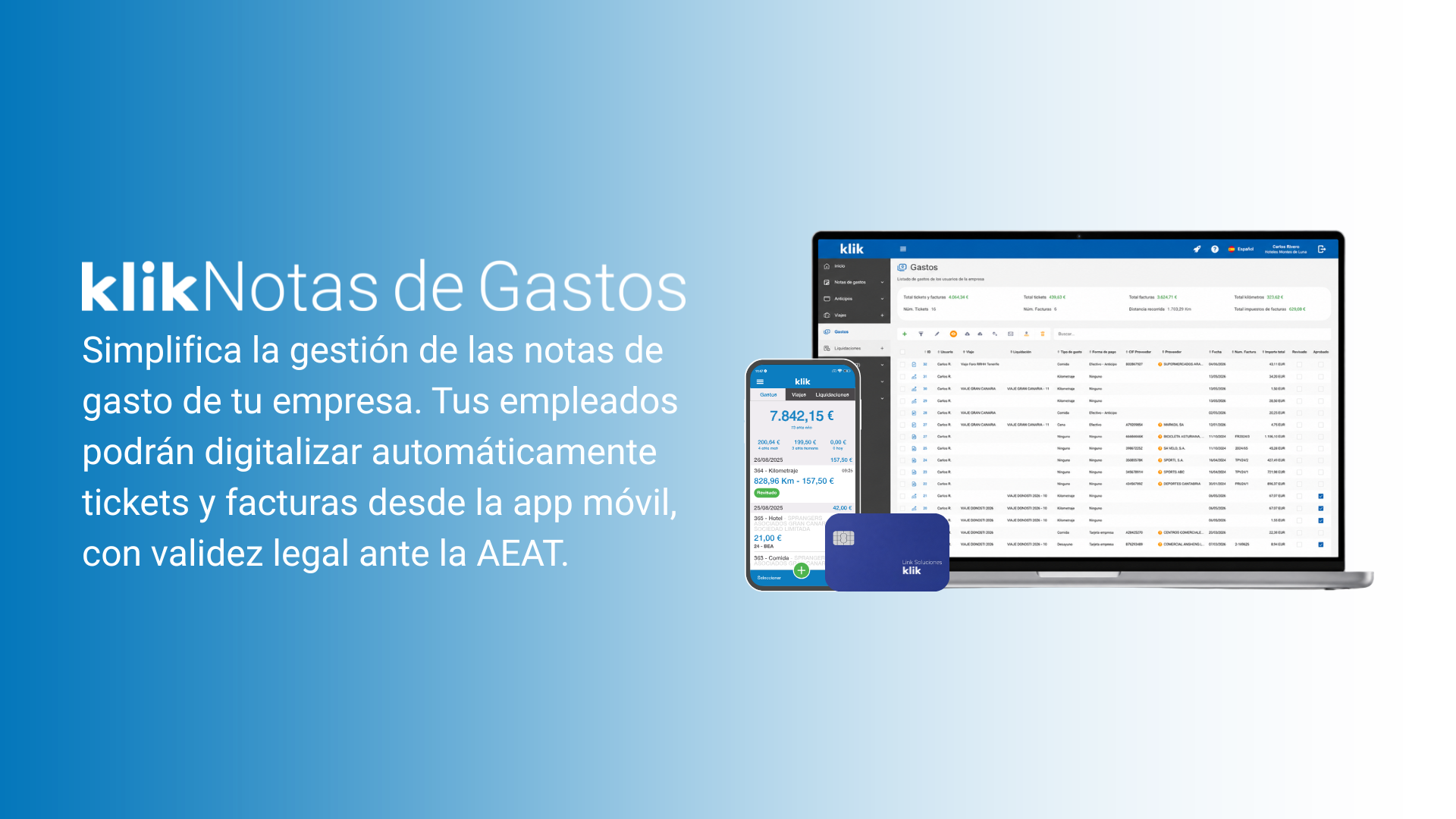 Klik Notas de Gastos
