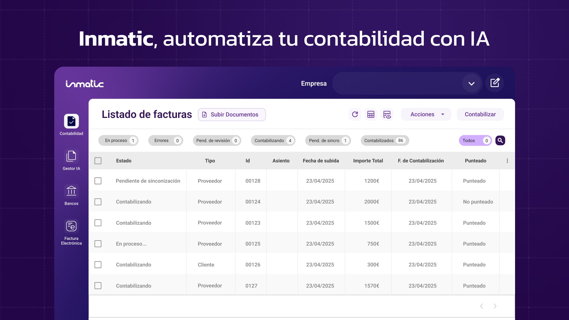Inmatic - Contabilidad