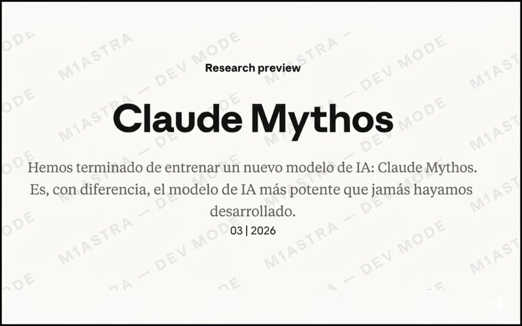 Claude Mythos: la filtración que anticipa una nueva era en la IA… y un riesgo sin precedentes en ciberseguridad